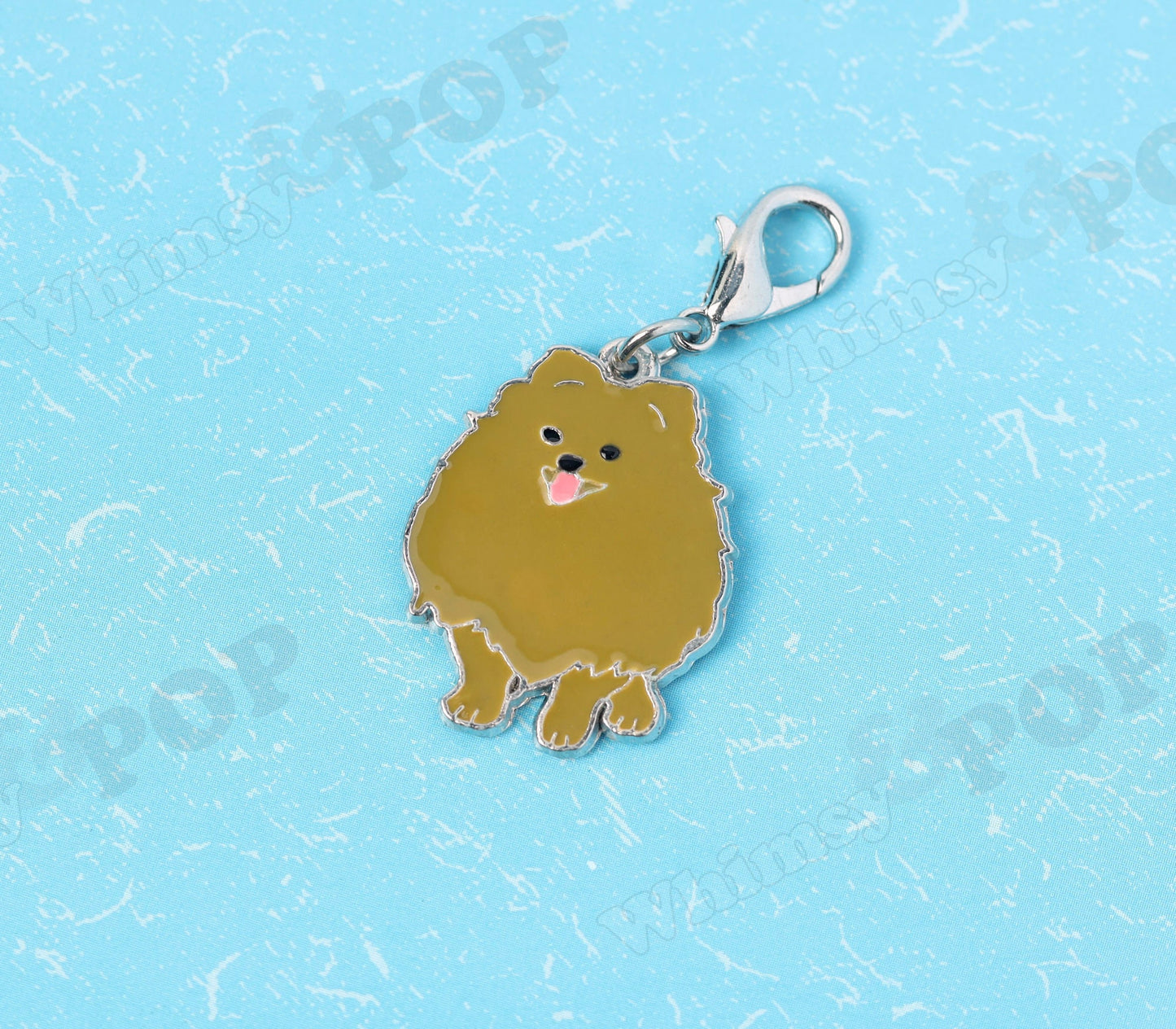 Pomeranian or Long Haired Chihuahua Enamel Dog Charms
