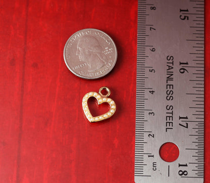 Rose Gold Plated Heart Connector Charm