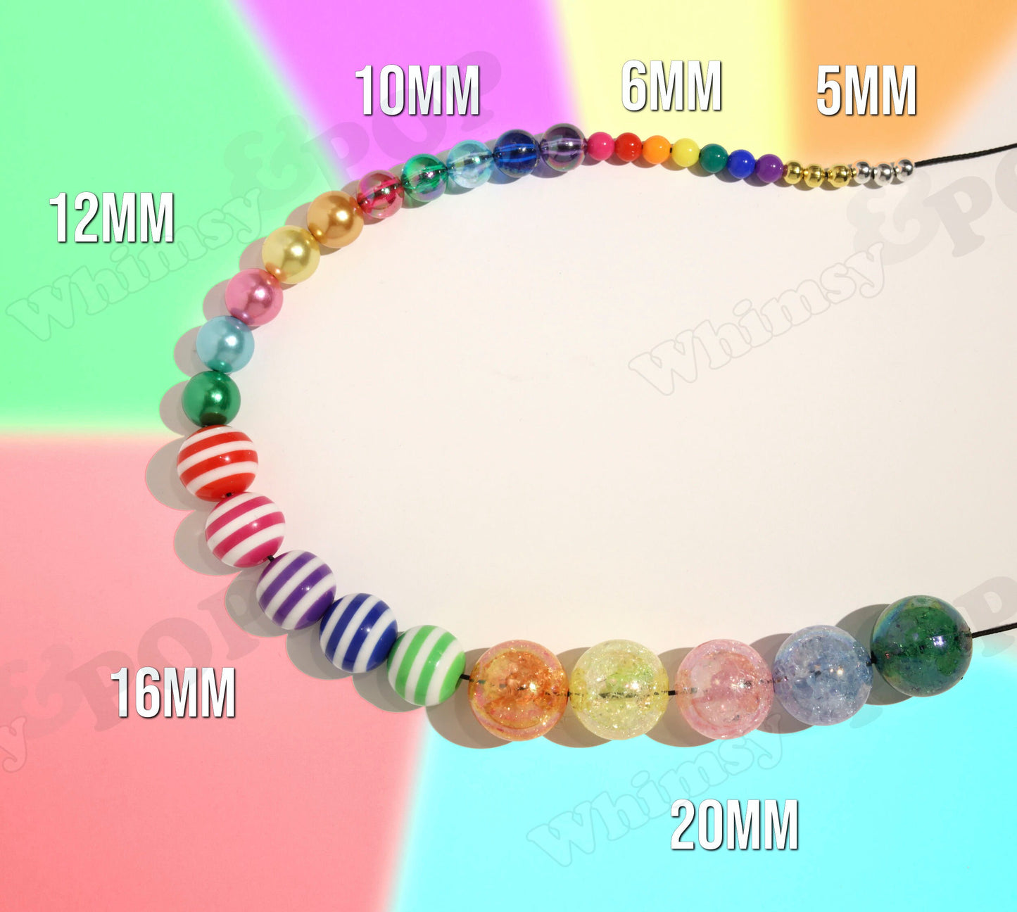 Bubble Style Clear Color Transparent AB Gumball Beads, Transparent Acrylic Round Beads, 12mm or 10mm Spacer Beads (C1-19)