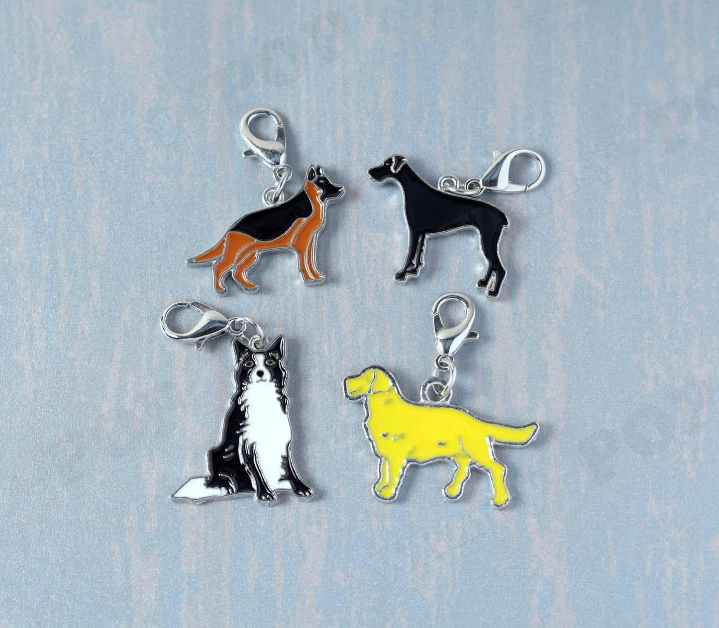 Dog Charms - Collie, Golden Retriever, Great Dane, and German Shepherd