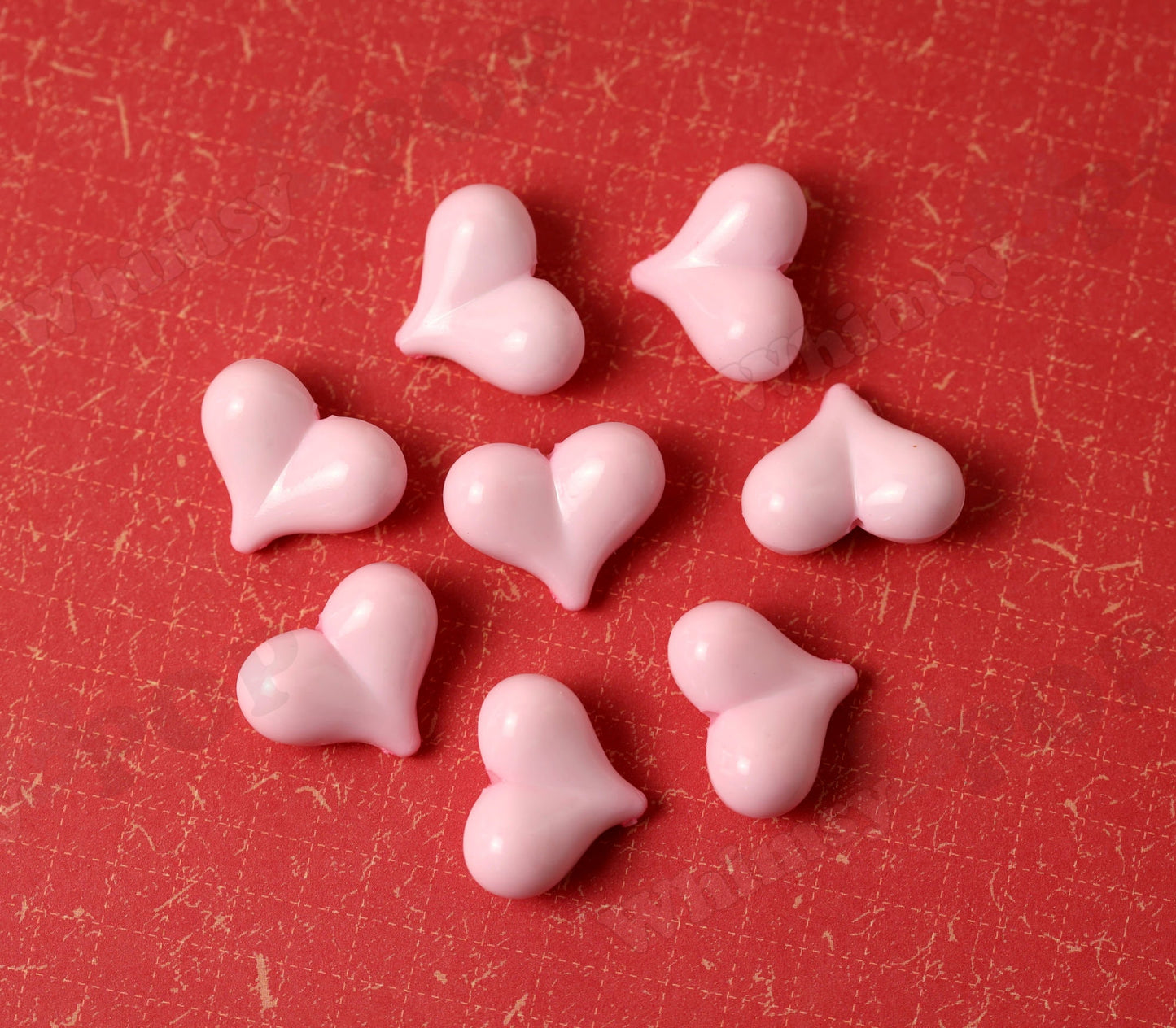 Pink Heart Beads for DIY Jewelry