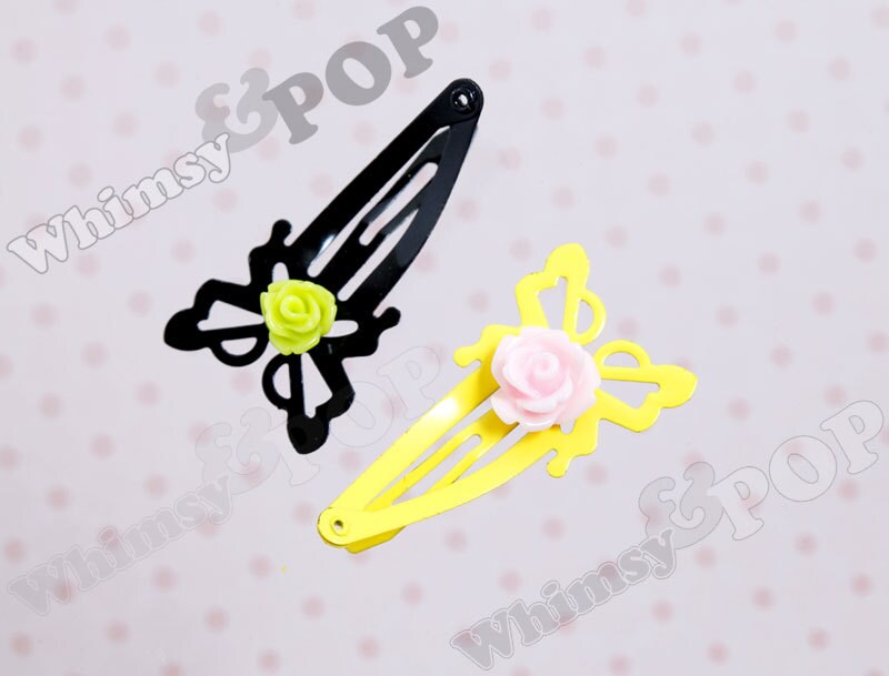 Colorful Butterfly Snap Hair Clips, Kids Barrettes (C2-13)