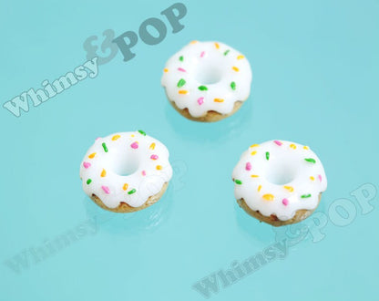 Kawaii Cabochons, Candy Sprinkles CakeDoughnut Donut Decoden Resin Flatback Cabochons, Donut Cabochons, Slime Beads, Dollhouse 16mm (R6-021)