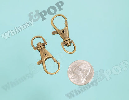 Swivel Lobster Clasps, Parrot Clasps, Snap Hook, Antique Bronze Lobster Clasp, Gold Clasp, Silver Clasp, 35mm x 13mm, Hole: 15mm (R4-144)