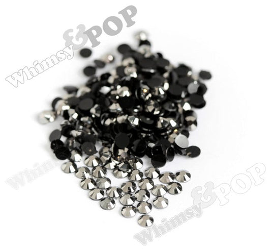 SS12 - 250 PACK of Silver Hematite 14 Facet Resin Rhinestones, SS12 Resin Flatback Rhinestones, 3mm Resin Rhinestones
