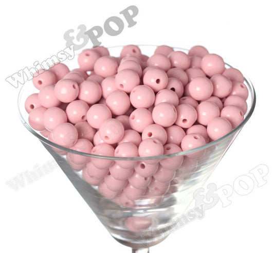 PASTEL PINK 12mm Solid Gumball Beads - WhimsyandPOP