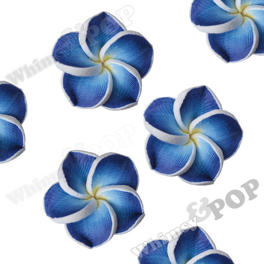 ROYAL BLUE 15mm Plumeria Flower Beads - WhimsyandPOP