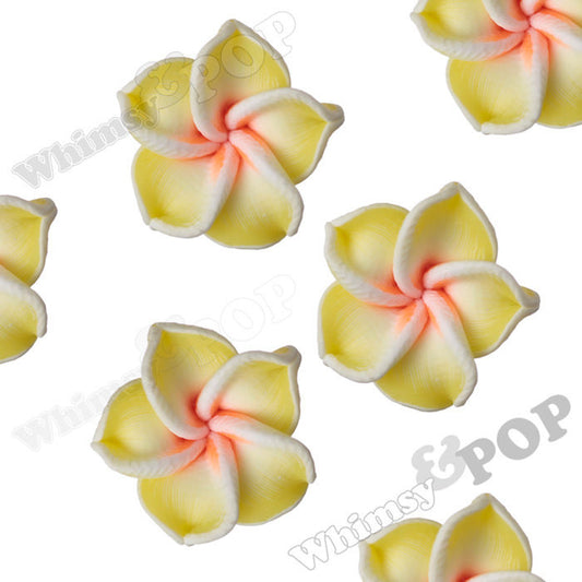 YELLOW 15mm Plumeria Flower Beads - WhimsyandPOP