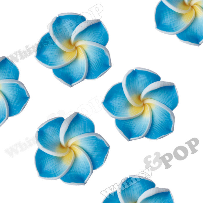 SKY BLUE 15mm Plumeria Flower Beads - WhimsyandPOP